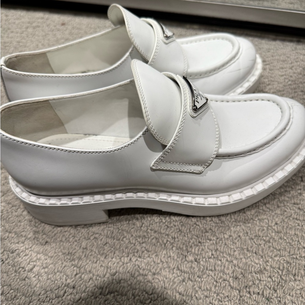 Prada Women's White Loafers - Picture 2 of 3